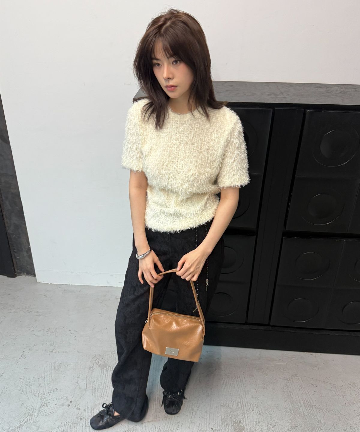 샐볼(SALBOL) COMPACT BAG [LEATHER CARAMEL]