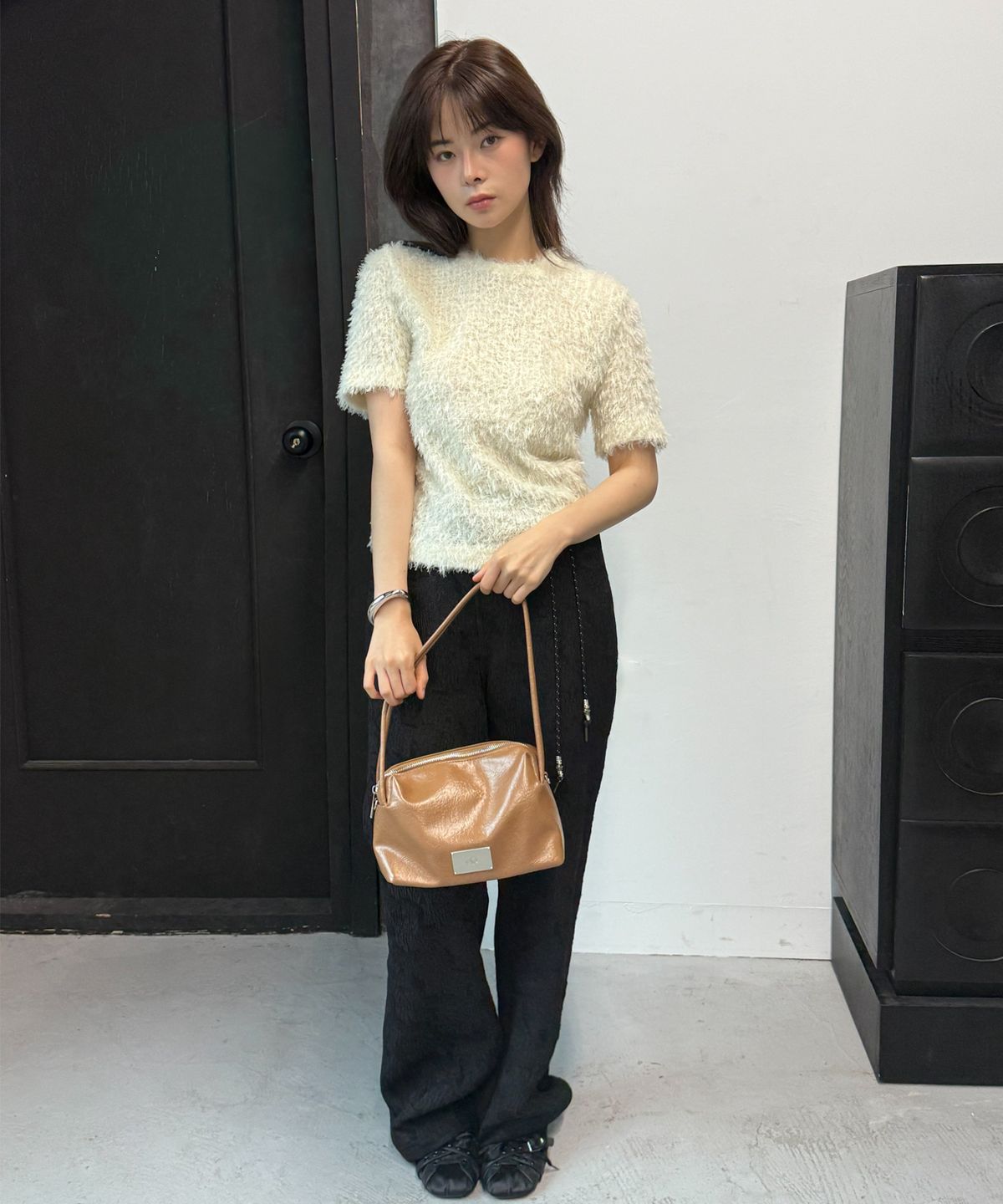 샐볼(SALBOL) COMPACT BAG [LEATHER CARAMEL]
