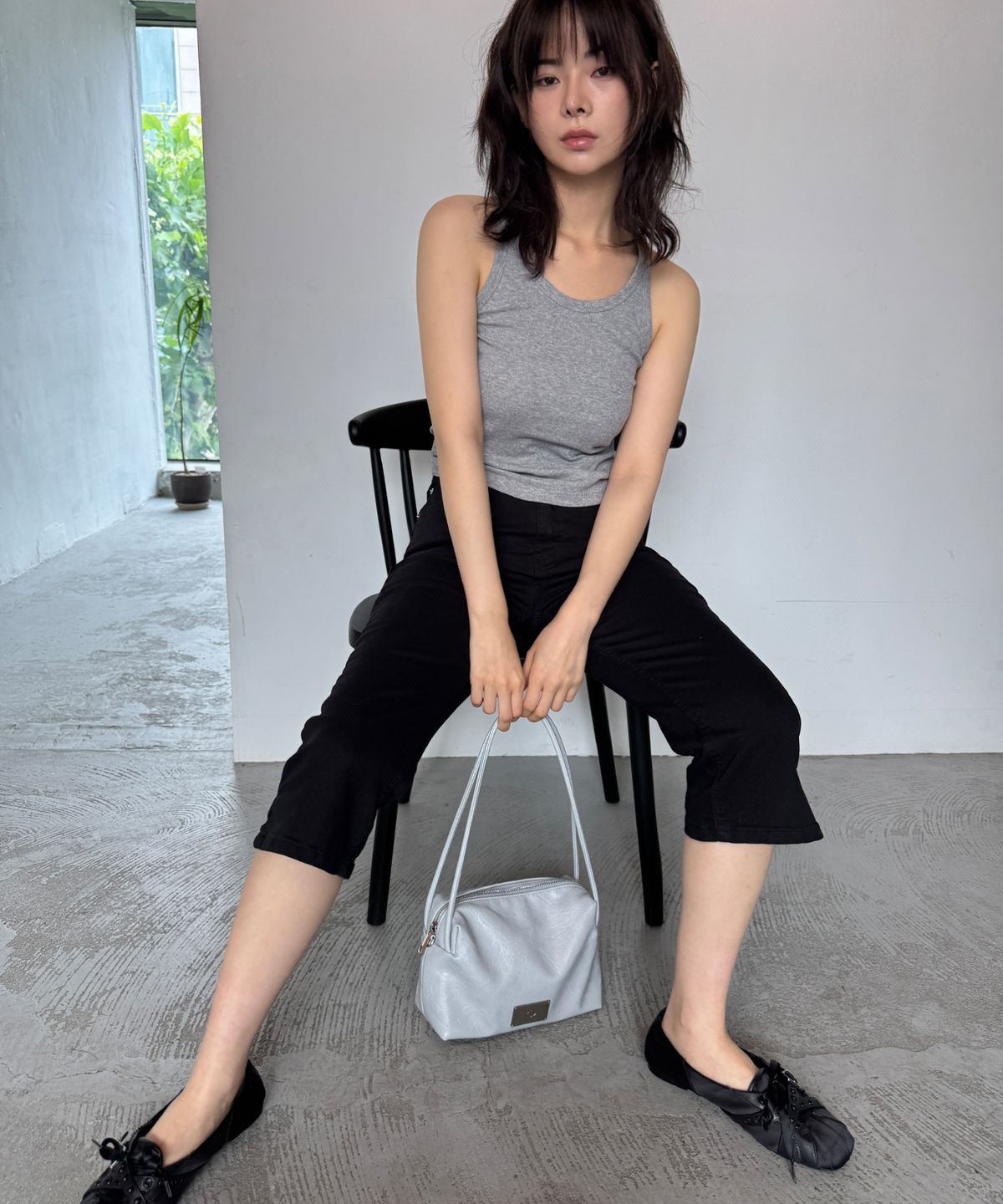 샐볼(SALBOL) COMPACT BAG [LEATHER BLUE]