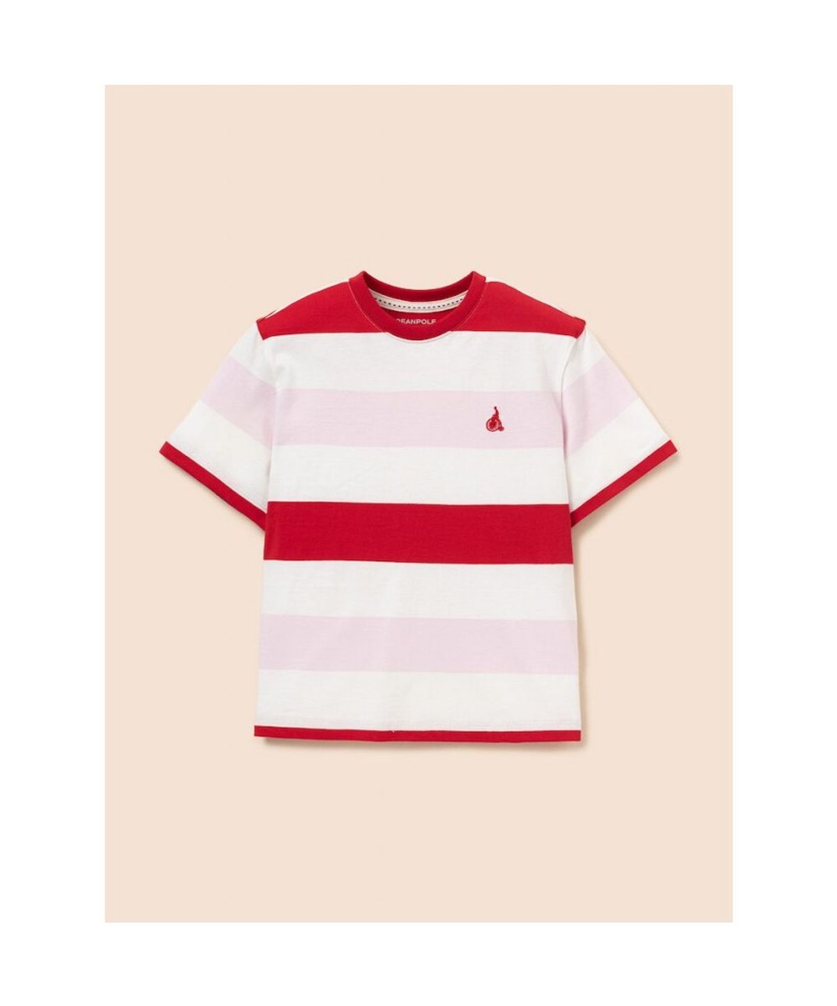 빈폴 키즈(BEANPOLE KIDS) 빅 멀티 스트라이프 티셔츠  레드 (BI6342U166)