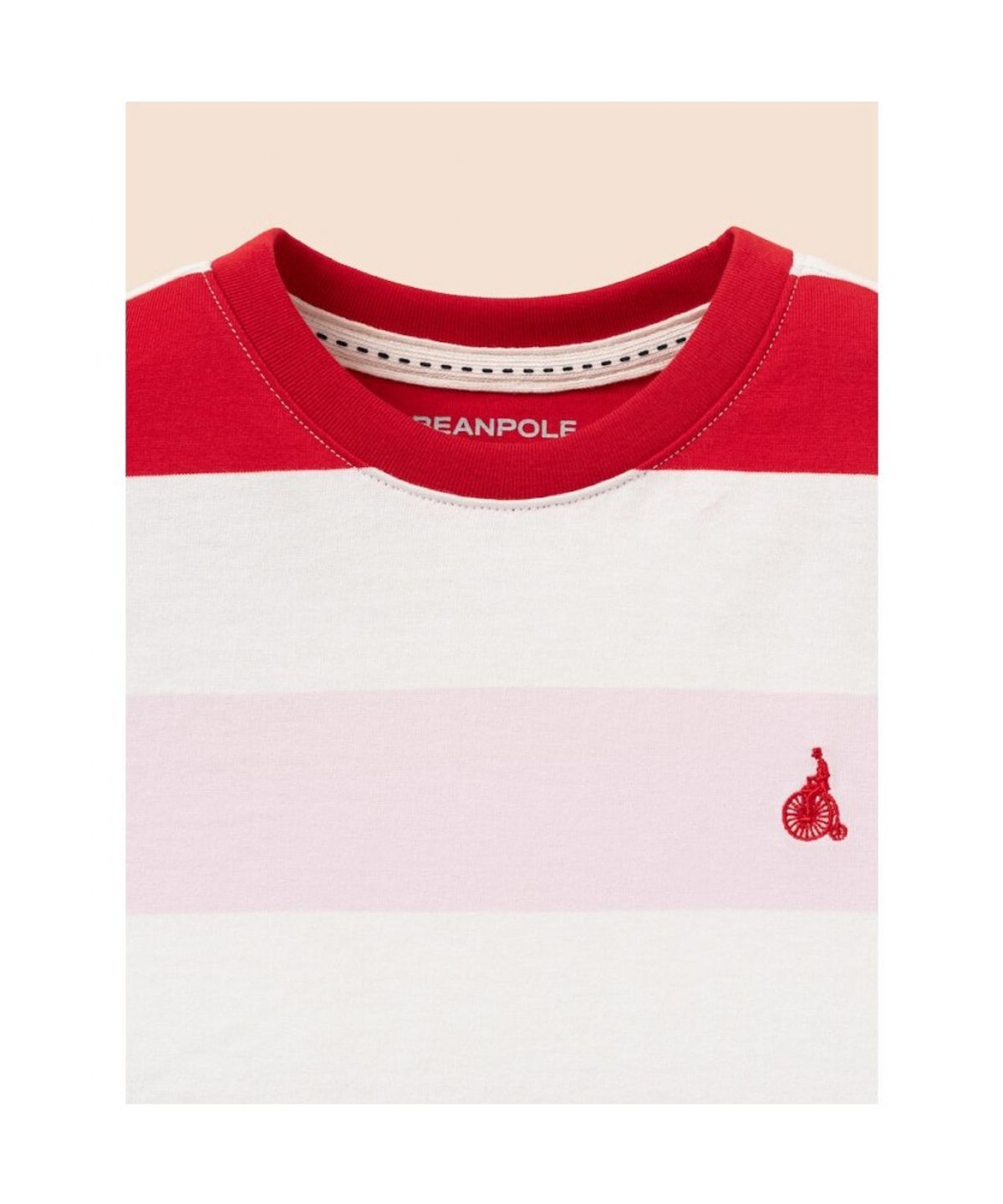 빈폴 키즈(BEANPOLE KIDS) 빅 멀티 스트라이프 티셔츠  레드 (BI6342U166)