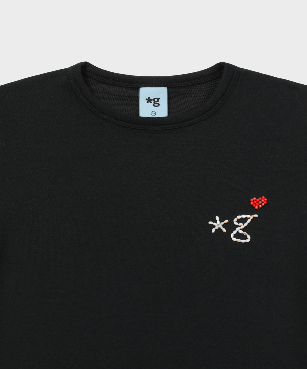 글런든(GRUNDEN) BEADED LOGO T-SHIRT (BLACK)_G26BWJTS01