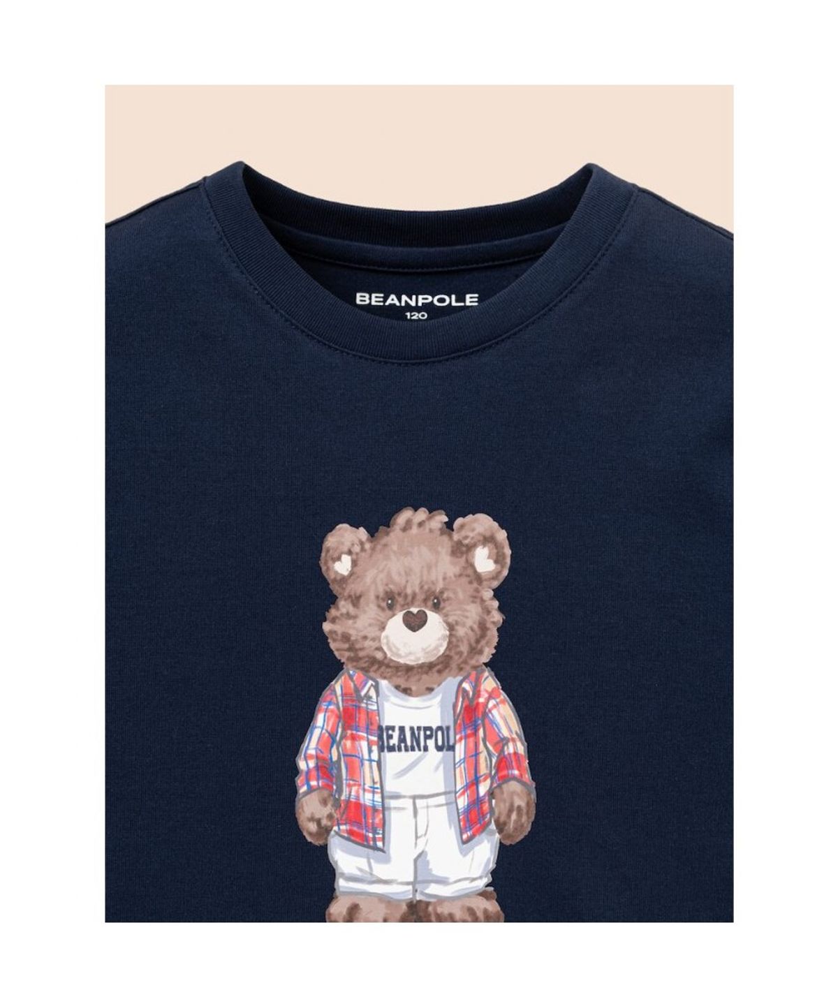 빈폴 키즈(BEANPOLE KIDS) 곰돌이 달이 그래픽 반소매 티셔츠  네이비 (BI6542U01R)