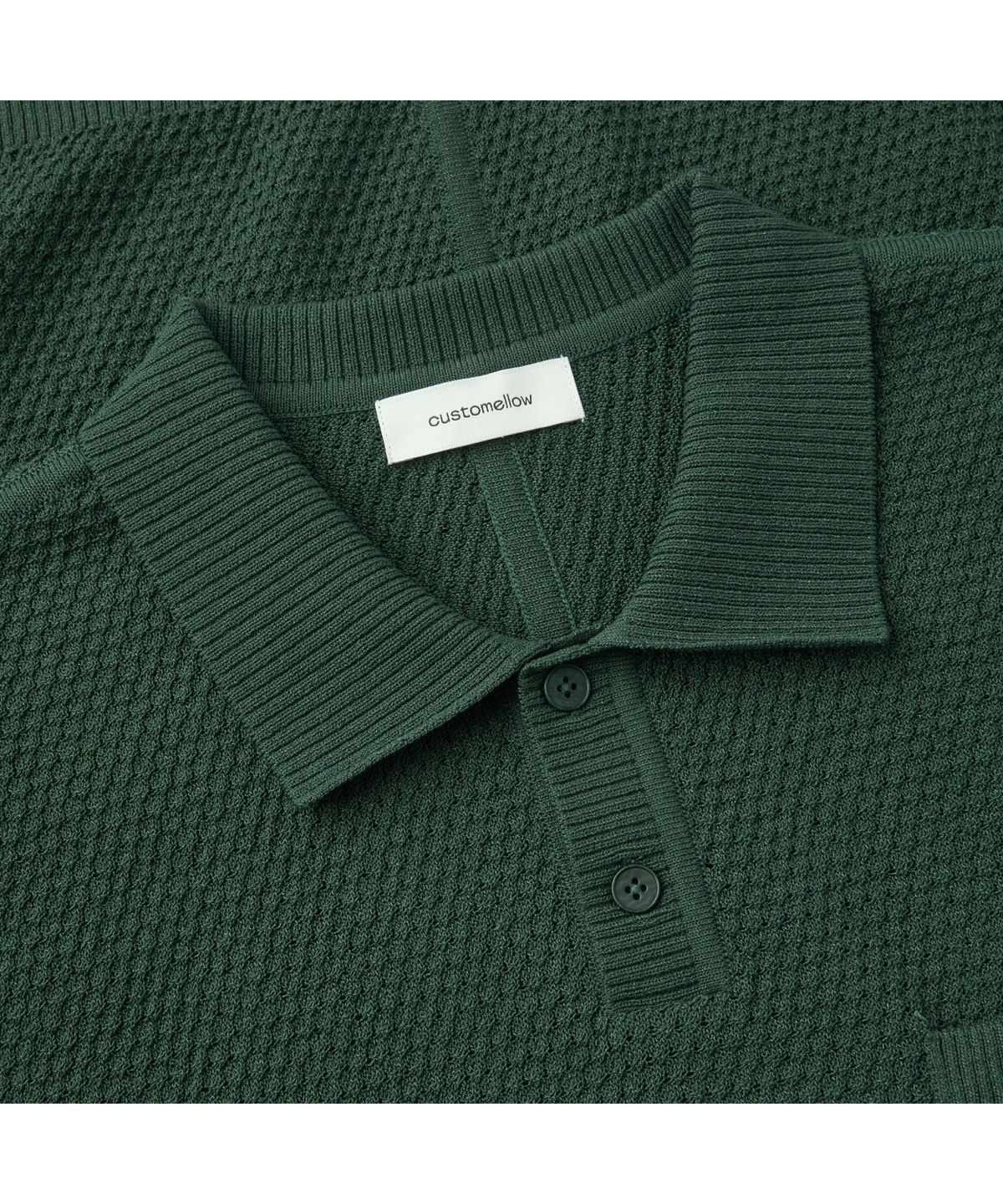 커스텀멜로우(CUSTOMELLOW) [Essentials] Khaki Texture Collar Sweater C9WAM26411KHX
