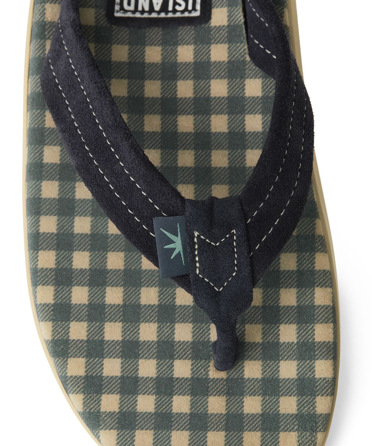 썬러브투어(SUNLOVETOUR) Sunlove x Island Slipper Classic Suede Navy Gingham