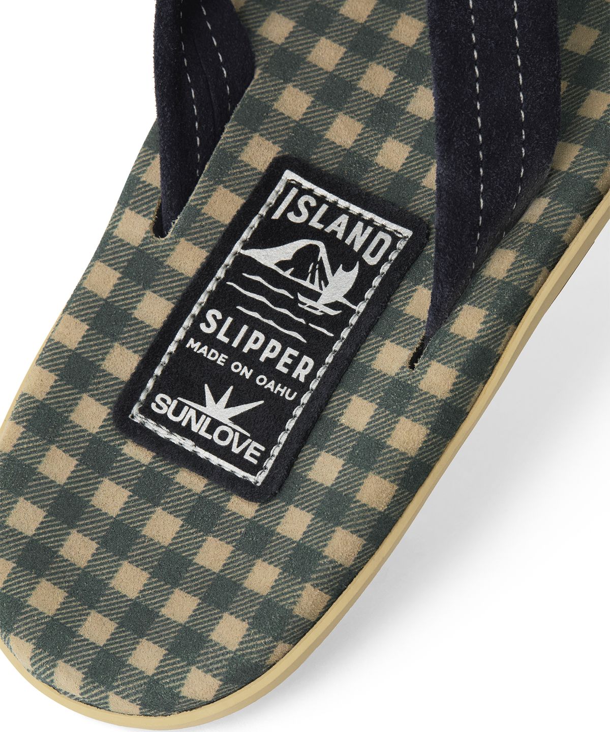 썬러브투어(SUNLOVETOUR) Sunlove x Island Slipper Classic Suede Navy Gingham