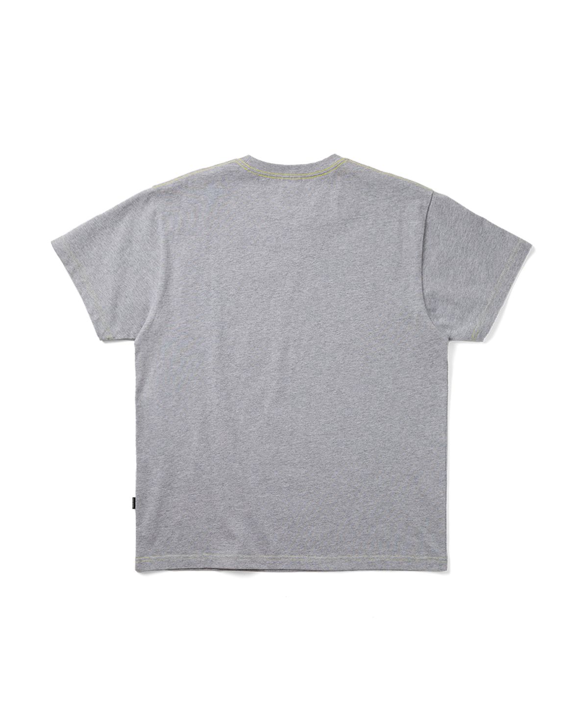 예스아이씨(YESEYESEE) Contrast Stitch Chain Logo Tee Grey