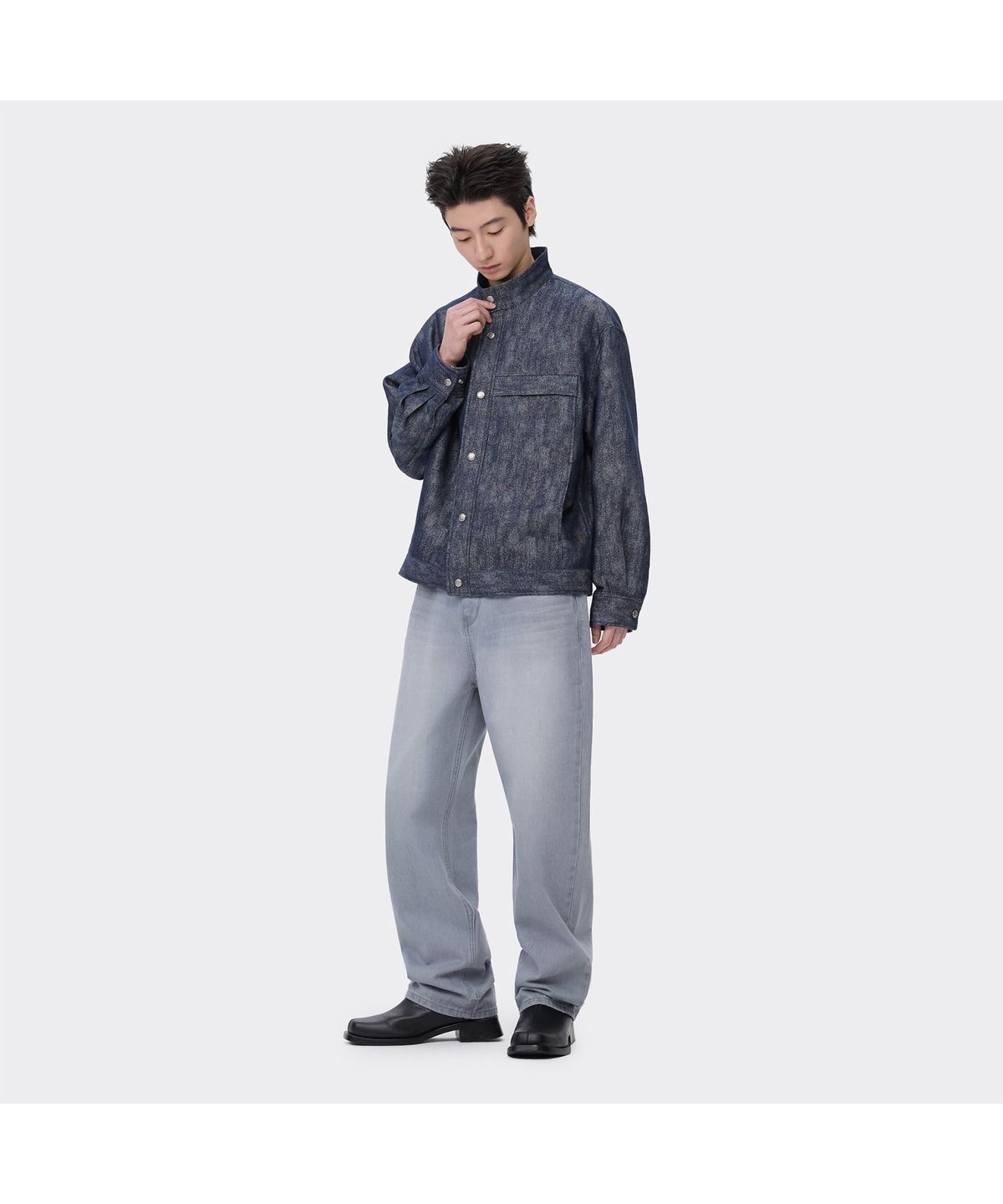 커스텀멜로우(CUSTOMELLOW) Blue Stand Collar Jacket CWJAM26302BUX