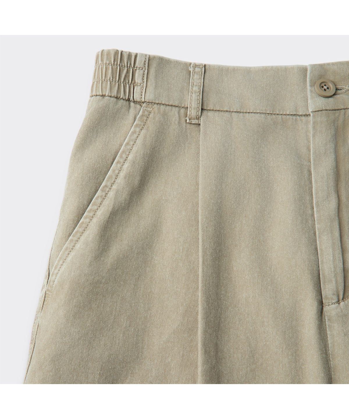 커스텀멜로우(CUSTOMELLOW) [Vincent] Beige Cotton Dyed Shorts CWPAM26491BEX