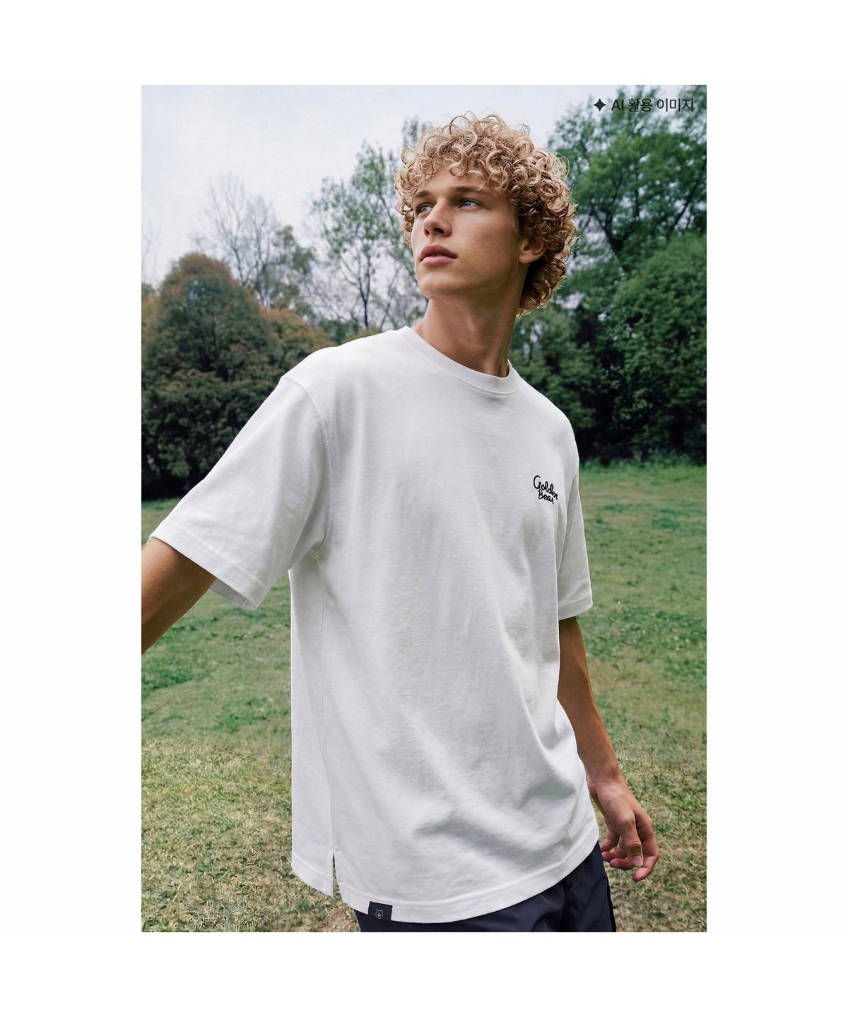 골든베어(GOLDEN BEAR) (공용) Magnolia Graphic T-shirt G4TAM26461WHX