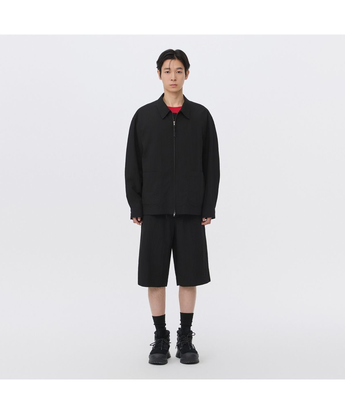 커스텀멜로우(CUSTOMELLOW) Black Rayon Drawstring Shorts CWPAM26361BKX