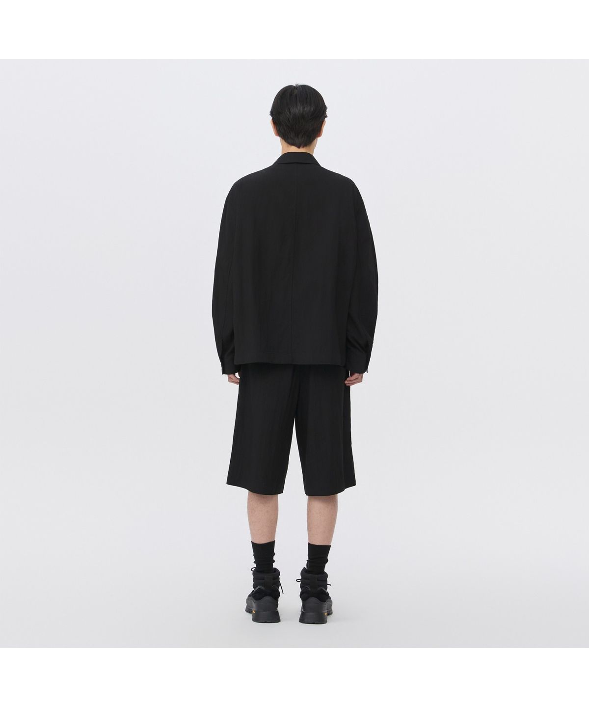 커스텀멜로우(CUSTOMELLOW) Black Rayon Drawstring Shorts CWPAM26361BKX