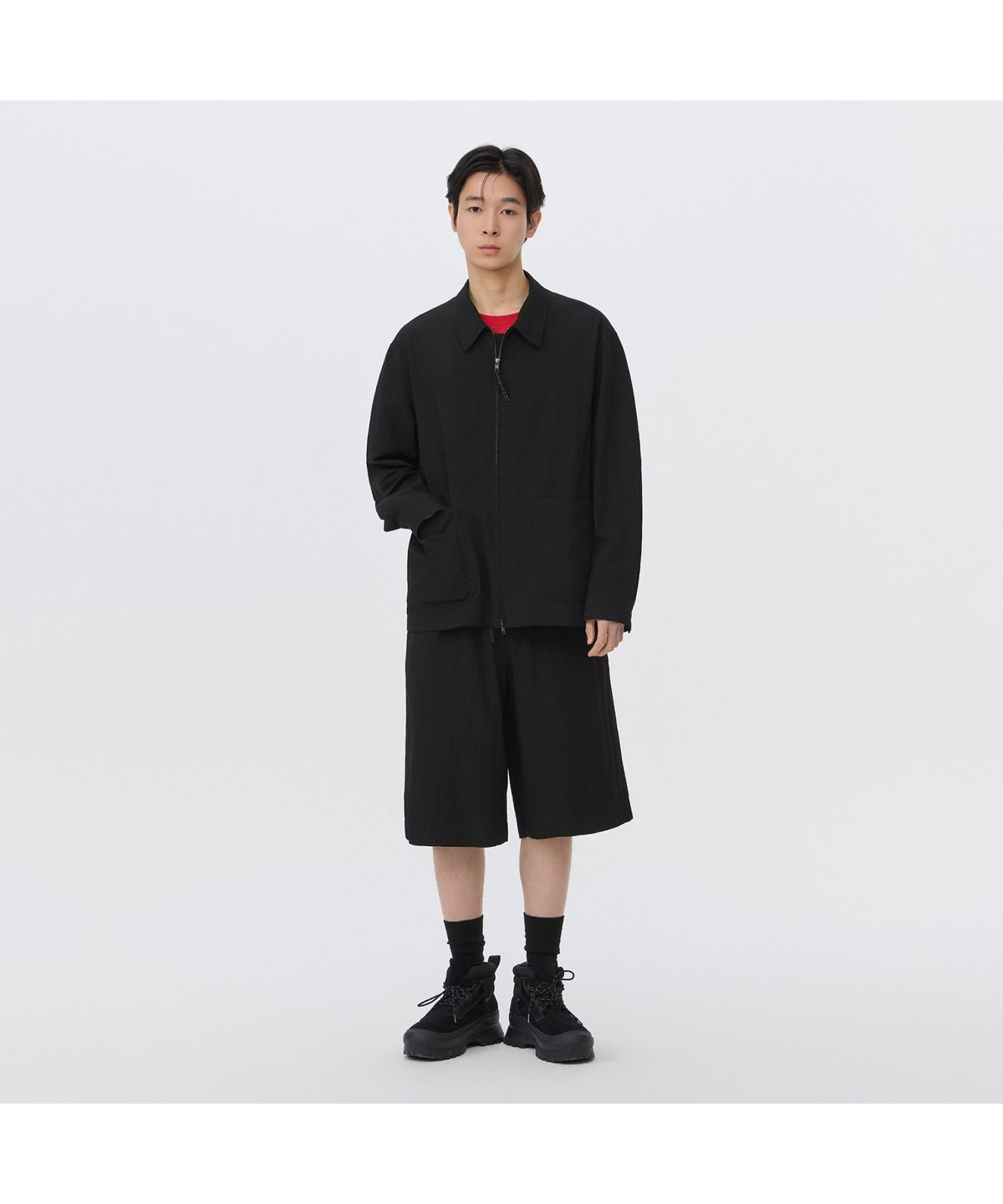 커스텀멜로우(CUSTOMELLOW) Black Rayon Drawstring Shorts CWPAM26361BKX
