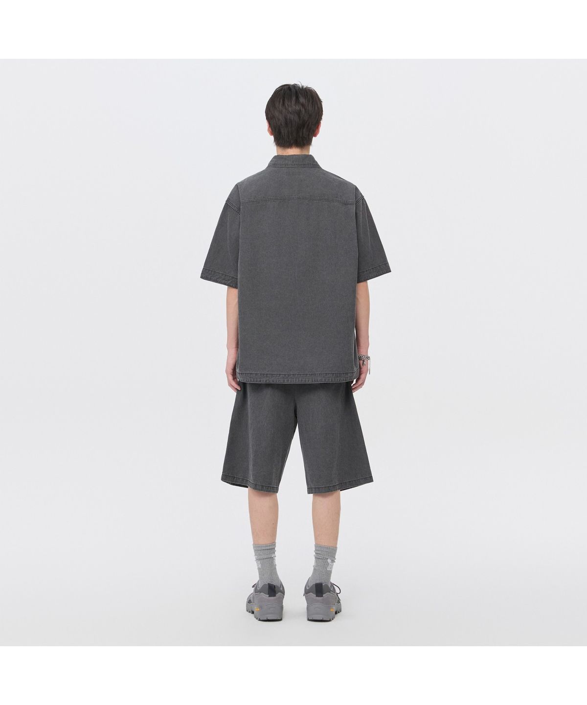 커스텀멜로우(CUSTOMELLOW) [Vincent] Grey Cotton Dyed Shorts CWPAM26491GYD