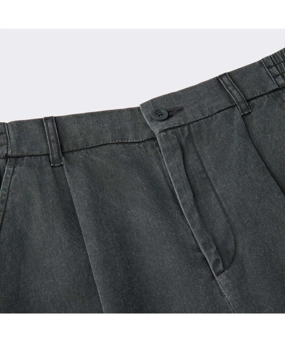 커스텀멜로우(CUSTOMELLOW) [Vincent] Grey Cotton Dyed Shorts CWPAM26491GYD