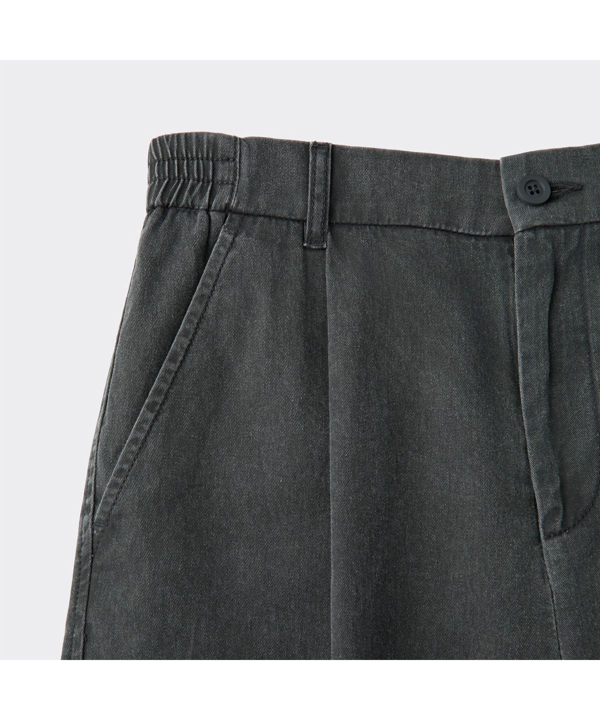 커스텀멜로우(CUSTOMELLOW) [Vincent] Grey Cotton Dyed Shorts CWPAM26491GYD