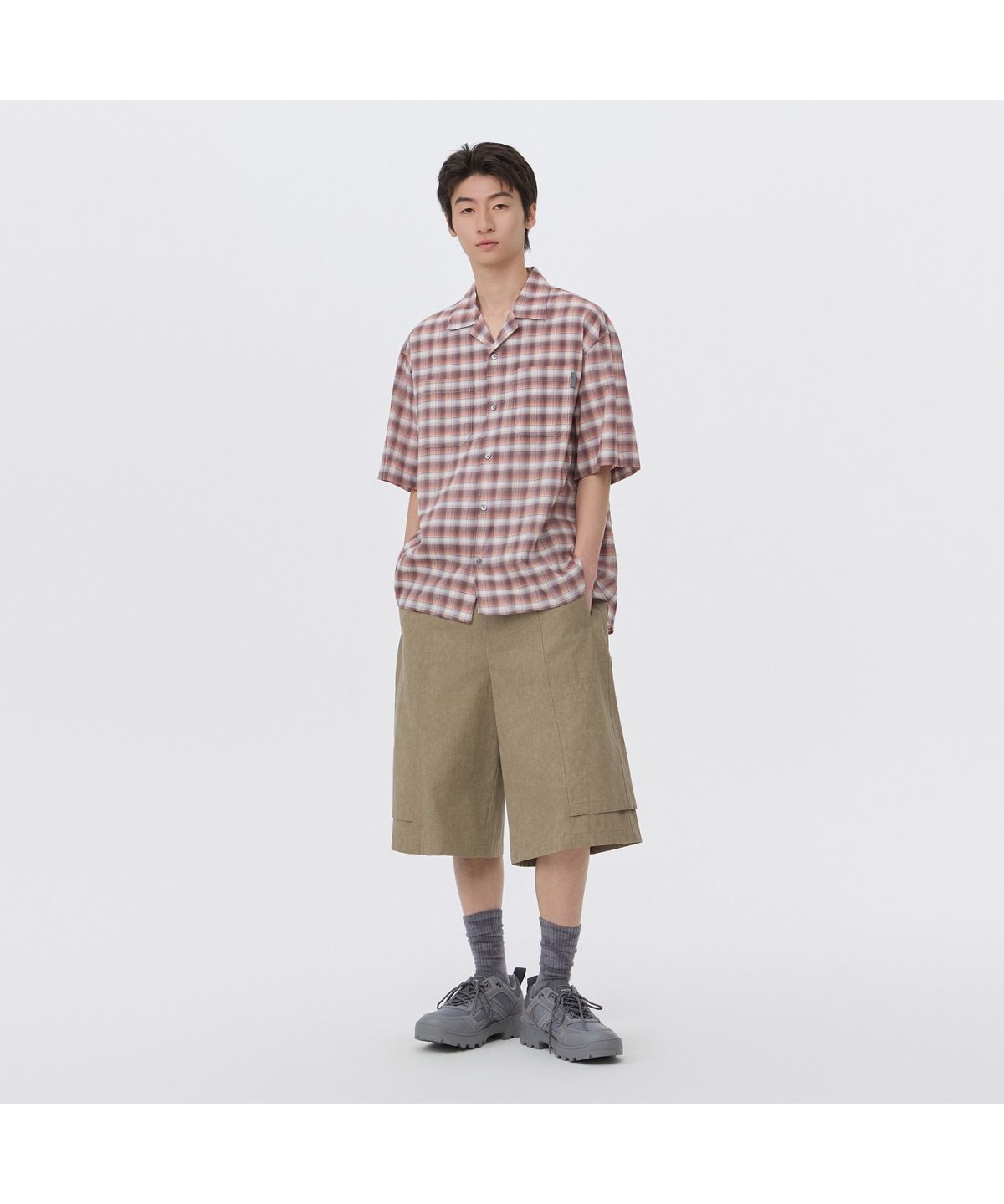 커스텀멜로우(CUSTOMELLOW) Beige Cotton BDU Shorts CWPAM26363BEX