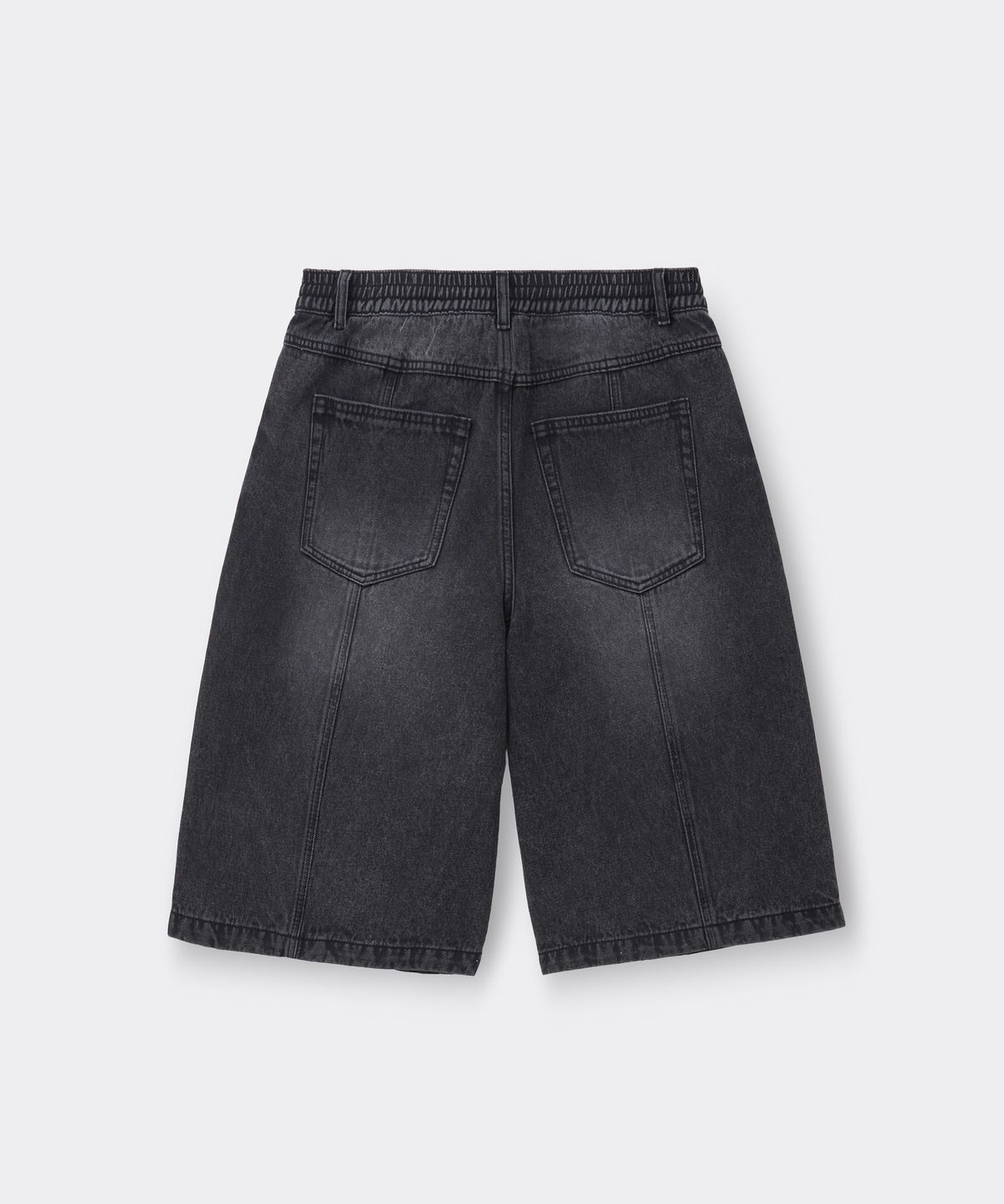 커스텀멜로우(CUSTOMELLOW) Black Denim Bermuda Shorts CWPAM26371BKX