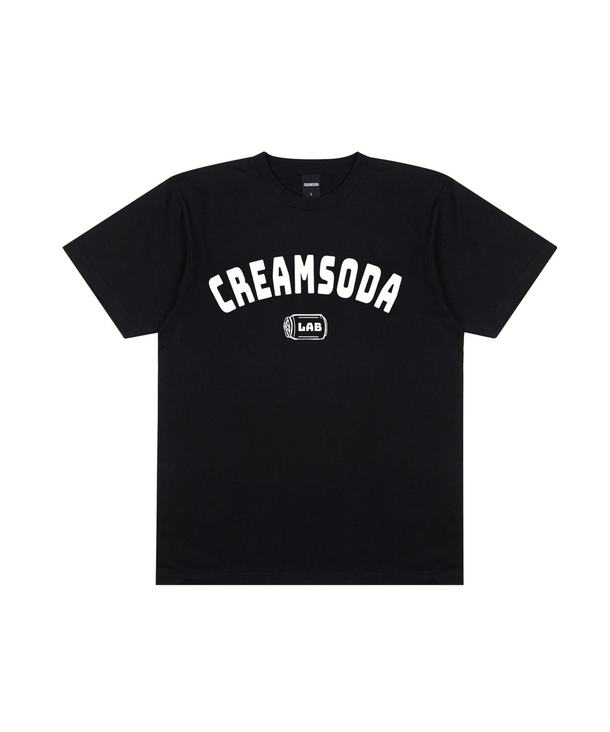 크림소다랩(CREAM SODA LAB) [2PACK] 오지 아크로고 반팔 티셔츠 화이트(블랙) 블랙(화이트)