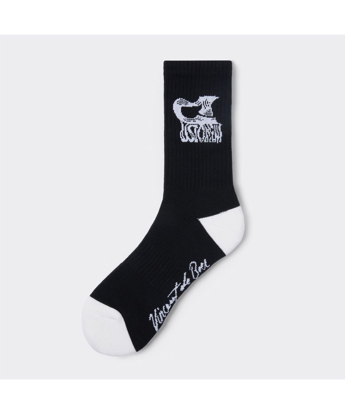 커스텀멜로우(CUSTOMELLOW) [Vincent] Black Graphic Socks CALAX26481BKX