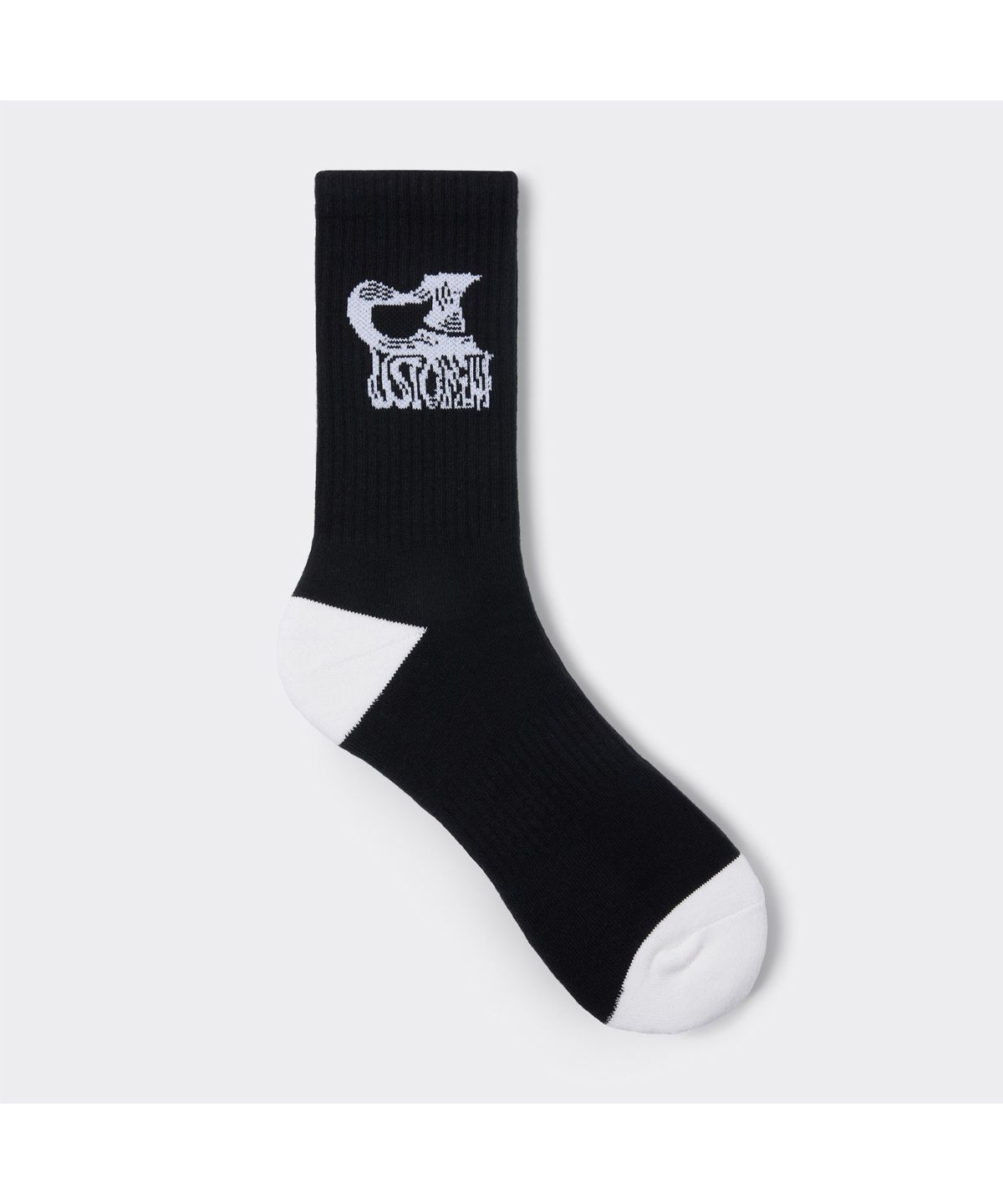 커스텀멜로우(CUSTOMELLOW) [Vincent] Black Graphic Socks CALAX26481BKX