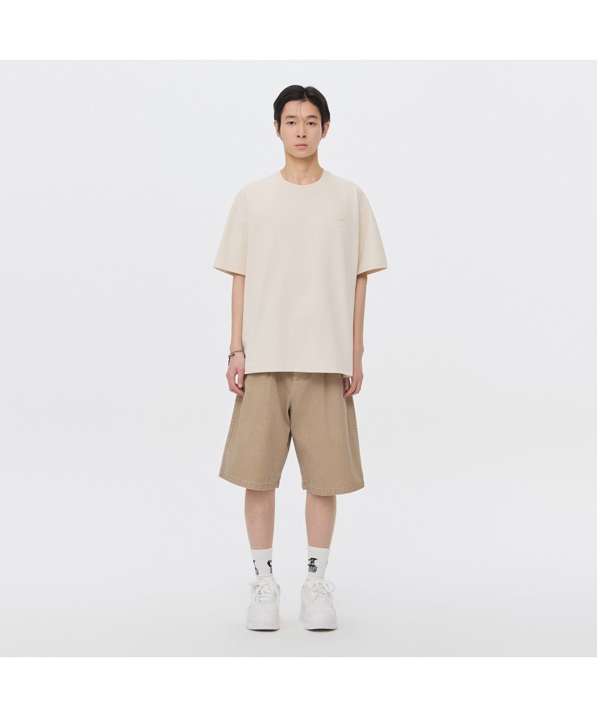 커스텀멜로우(CUSTOMELLOW) [Vincent] White Graphic Socks CALAX26481WHX