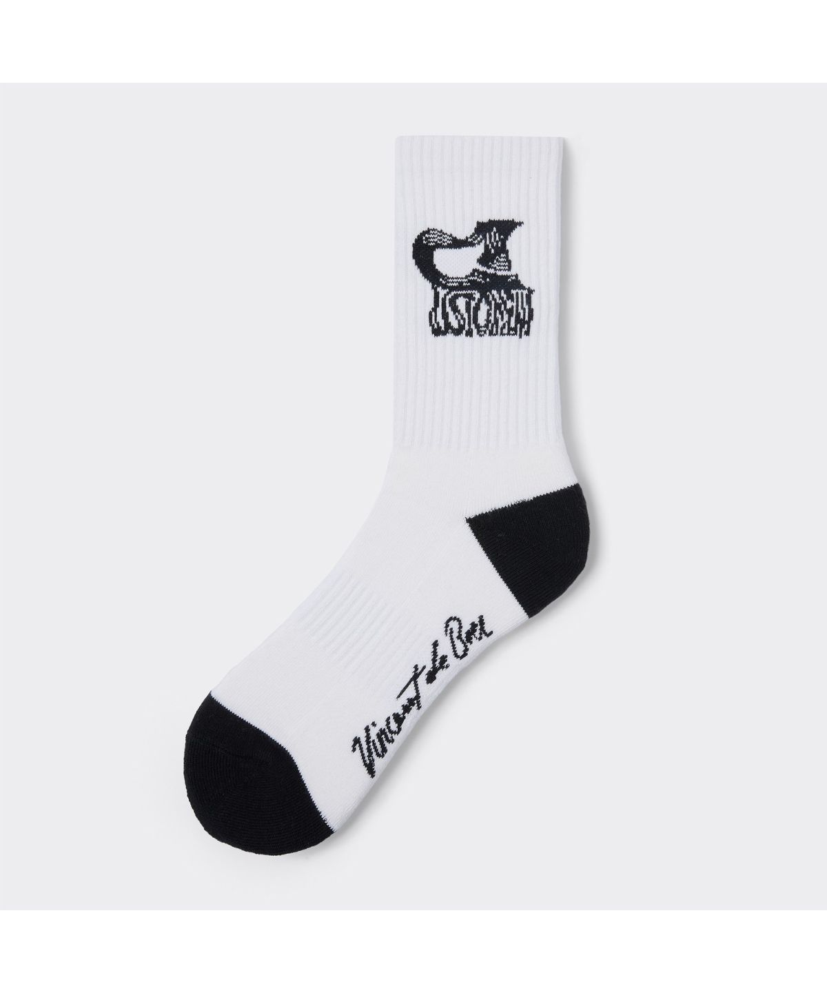 커스텀멜로우(CUSTOMELLOW) [Vincent] White Graphic Socks CALAX26481WHX