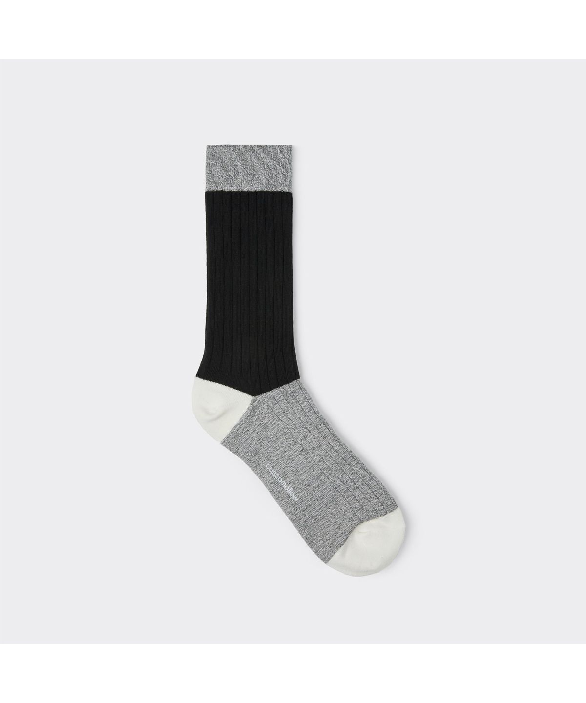 커스텀멜로우(CUSTOMELLOW) Black Block Socks CALAX26103BKX