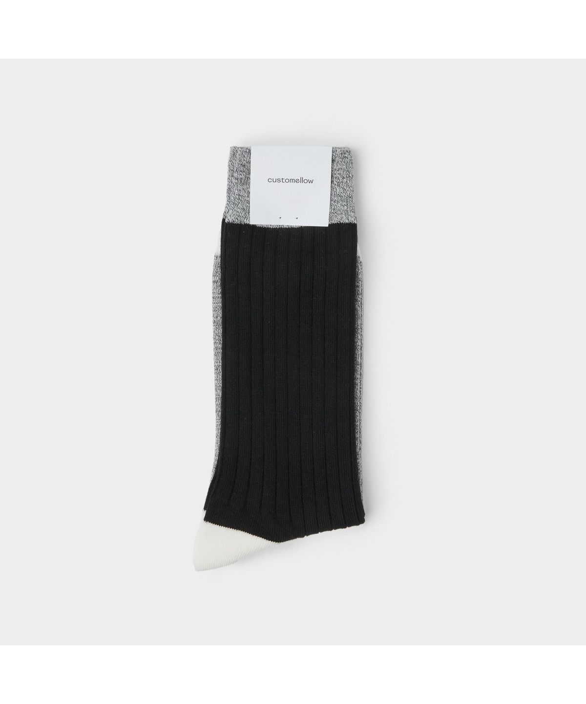 커스텀멜로우(CUSTOMELLOW) Black Block Socks CALAX26103BKX