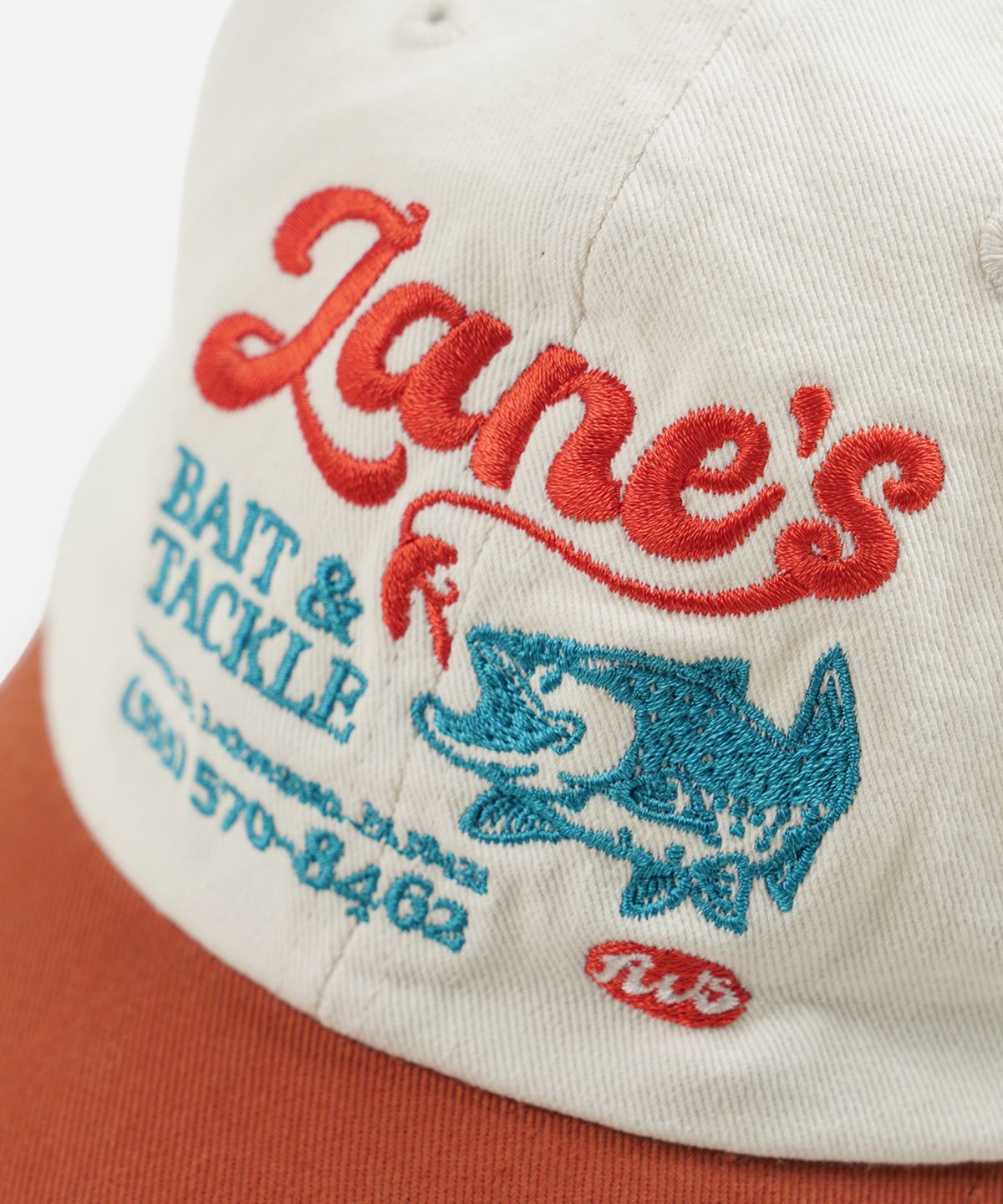 프리즘웍스(FRIZMWORKS) ZANES BAIT & TACKLE TWO TONE BALL CAP _ ORANGE