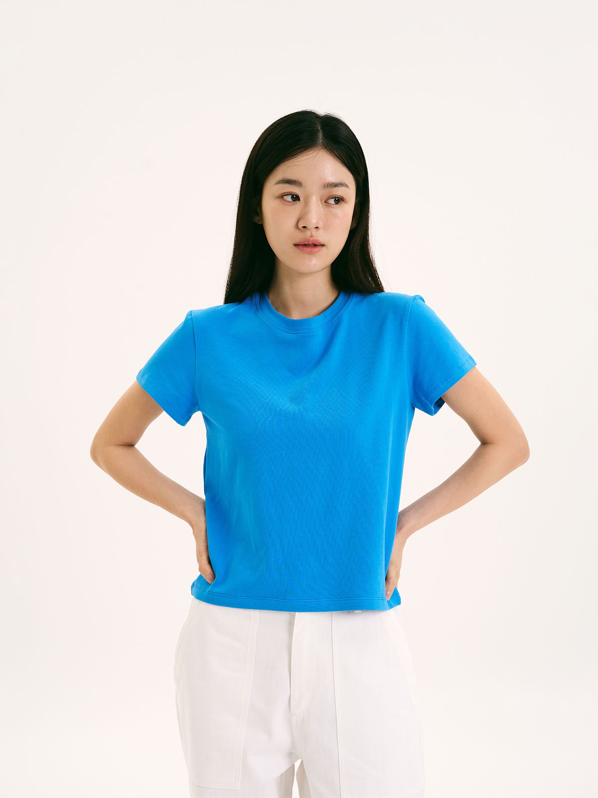 해브해드(HAVEHAD) 컴팩트 티셔츠 (블루)