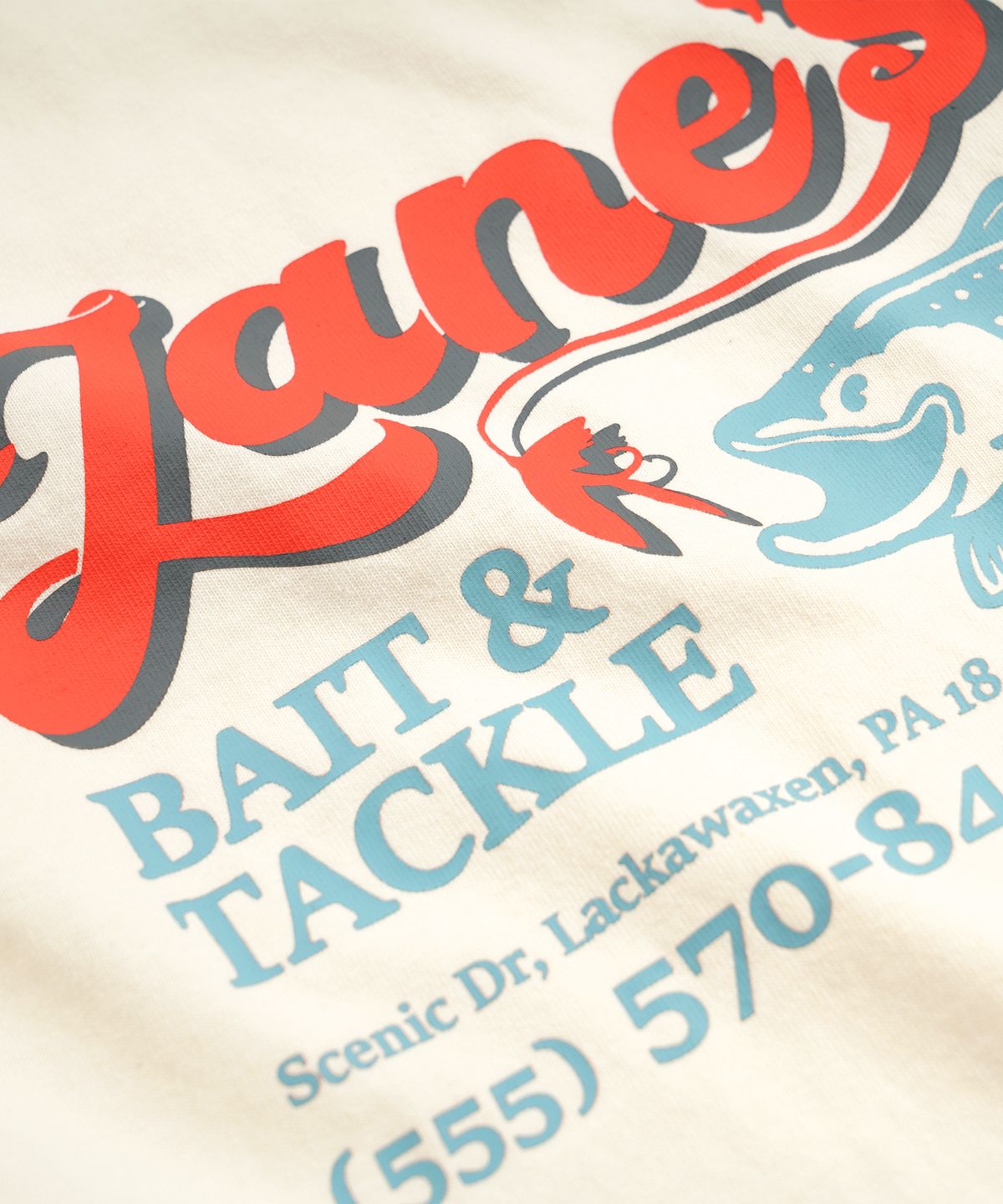 프리즘웍스(FRIZMWORKS) ZANES BAIT & TACKLE RINGER TEE _ IVORY