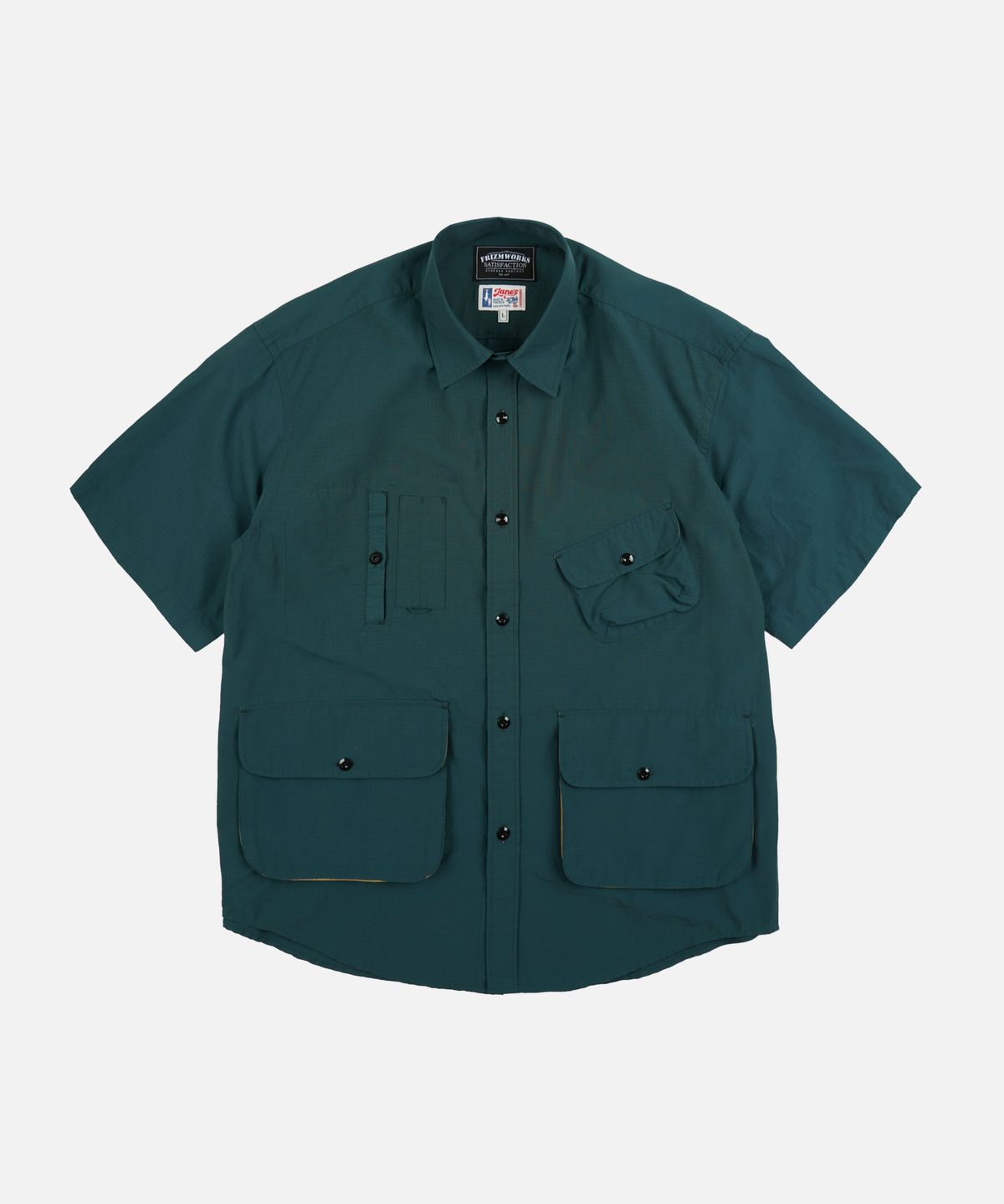 프리즘웍스(FRIZMWORKS) ZANES BAIT & TACKLE HALF FISHING SHIRT _ TEAL