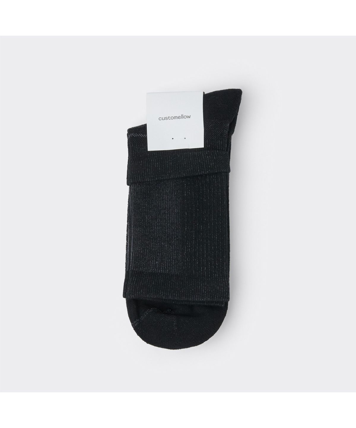 커스텀멜로우(CUSTOMELLOW) Black Two Tone Layered Socks CALAX26109BKX