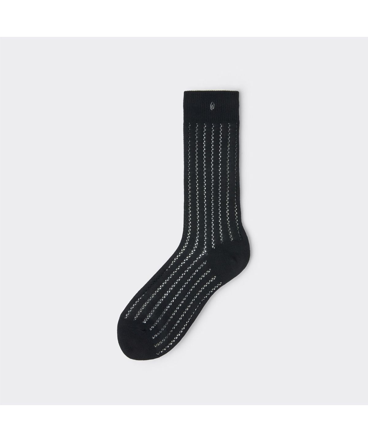 커스텀멜로우(CUSTOMELLOW) Black Mesh Logo Socks CALAX26105BKX