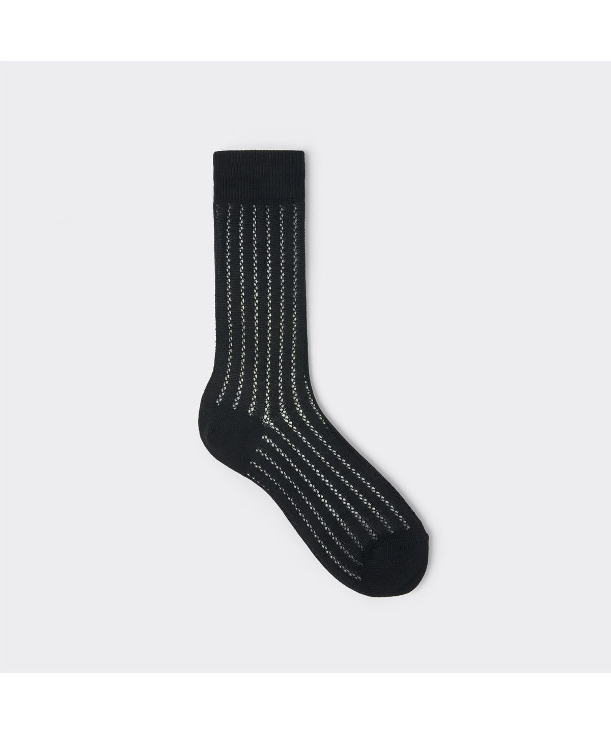 커스텀멜로우(CUSTOMELLOW) Black Mesh Logo Socks CALAX26105BKX
