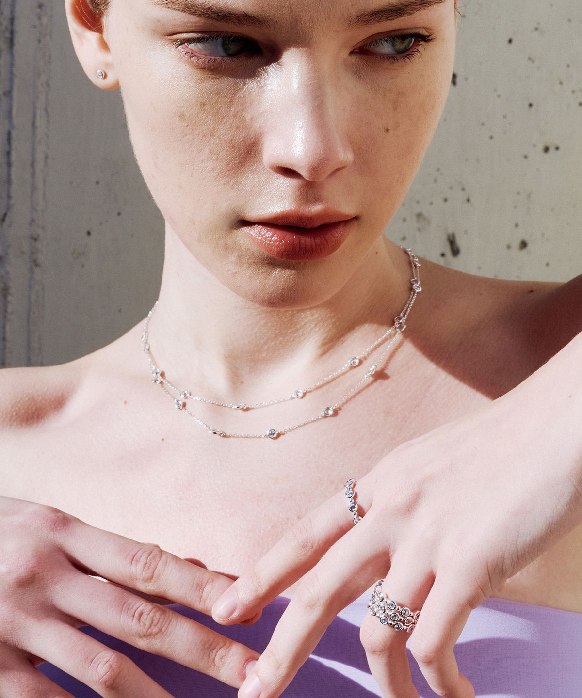 티오유(TOU) AT010 CLEAR DOT NECKLACE
