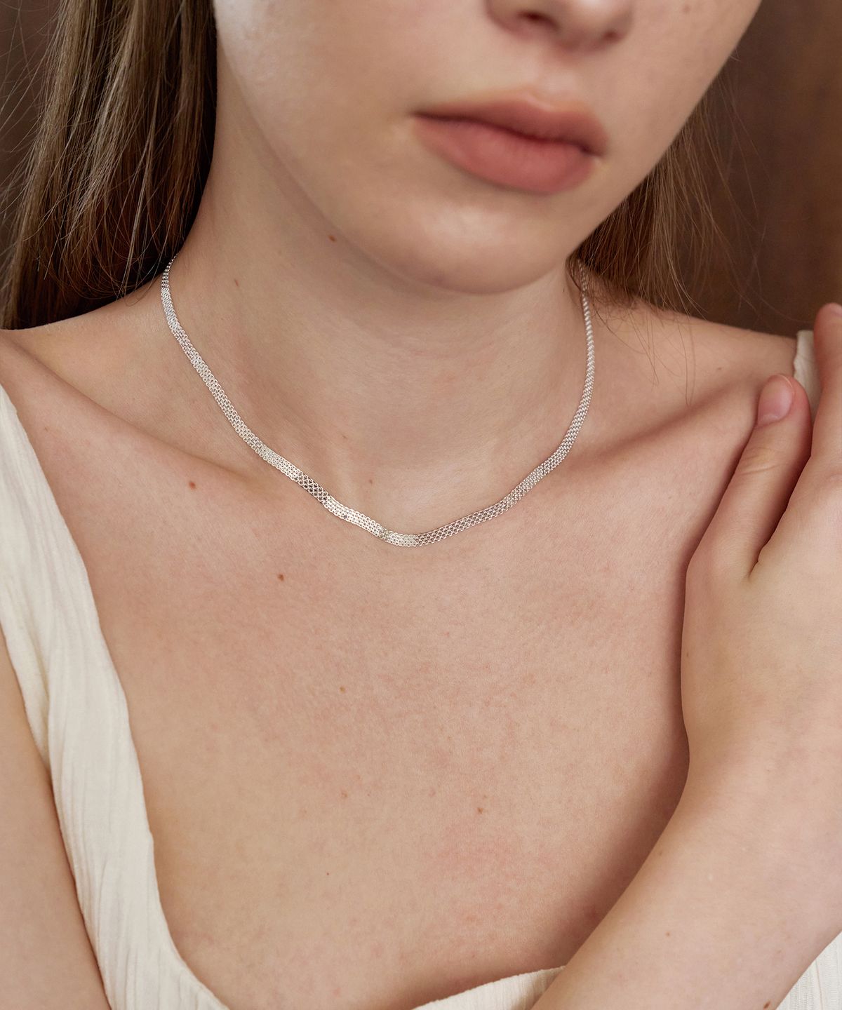 티오유(TOU) AT011 SHINE MESH CHAIN NECKLACE