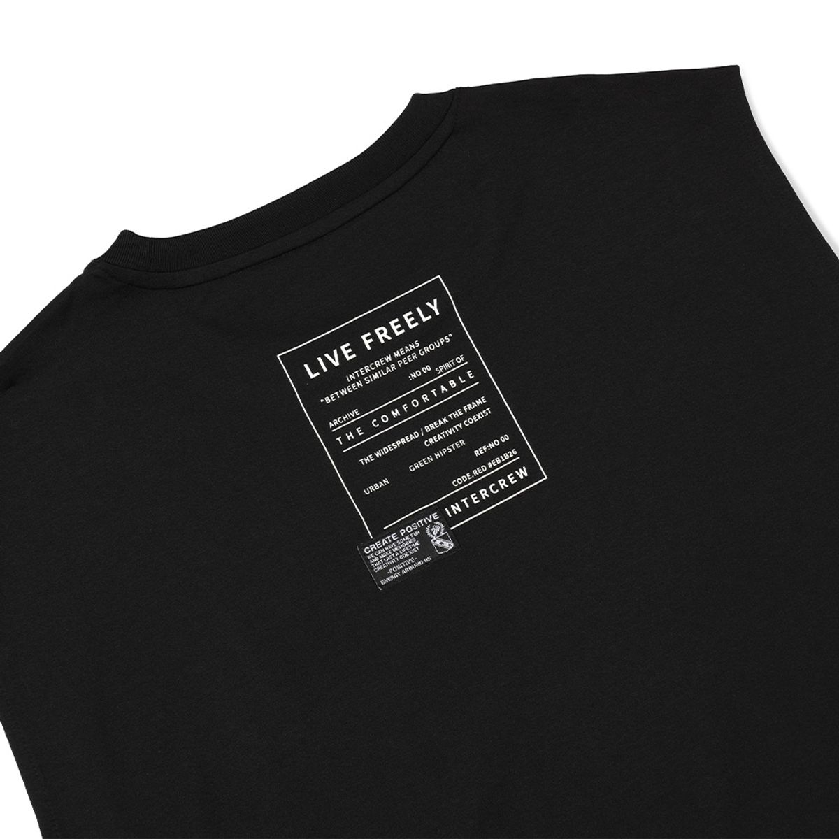 인터크루(INTERCREW) 심플 레터링 기능성 나시 블랙 ITA2XS01ABK
