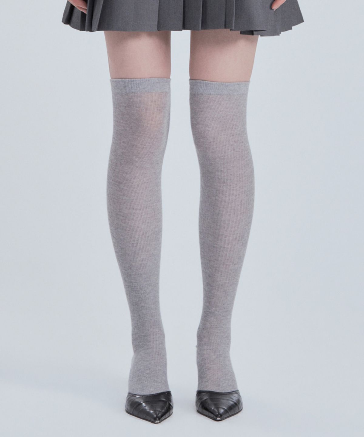 마우솔레움(MAU SOLEUM) Sheer Rib Knee High Socks - 5 Colors