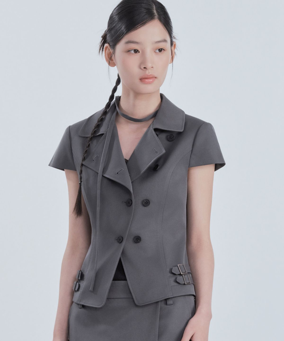 마우솔레움(MAU SOLEUM) Bella Double Jacket - Grey
