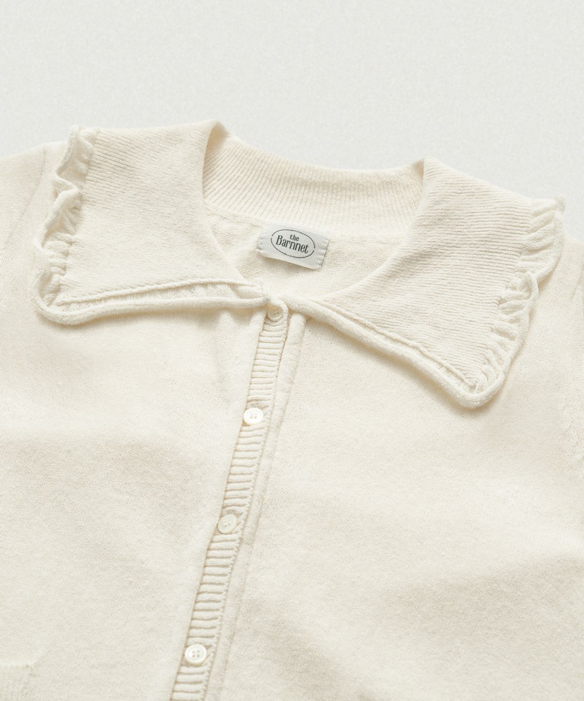 더바넷(THEBARNNET) Ivy Half Collar Knit Cardigan_Cream