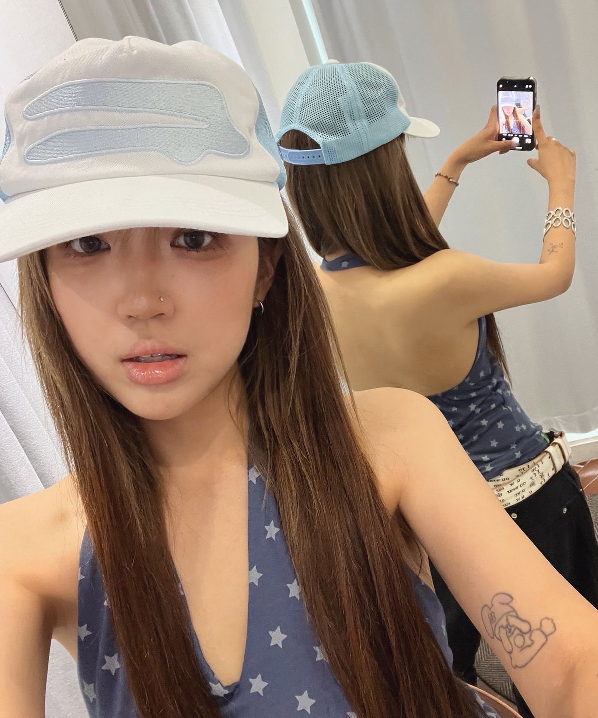 9999아카이브(9999ARCHIVE) Slick Logo Mesh Cap
