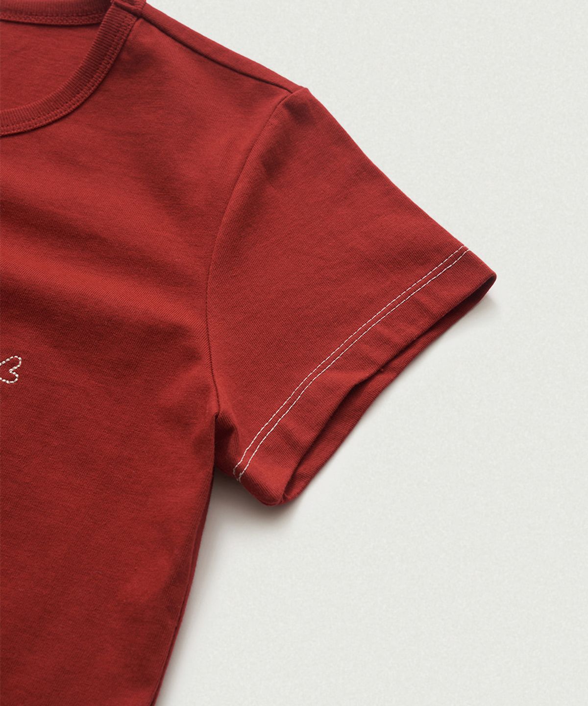더바넷(THEBARNNET) Diana Chain Stitch Logo T-Shirt_Red
