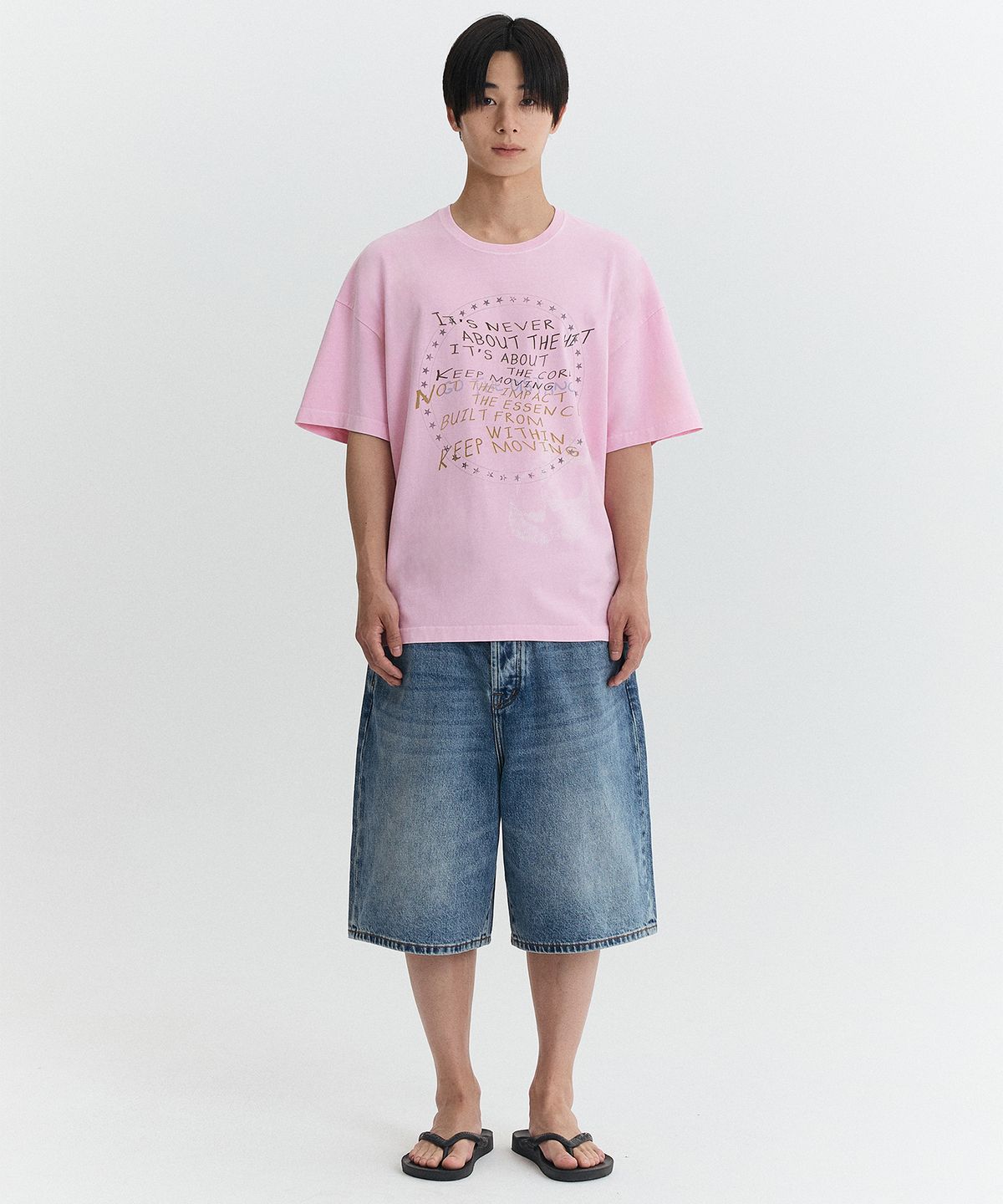 마티레(MTTIRÉ) ROCKYSTAR VINTAGE OVERSIZED T-SHIRT / PINK