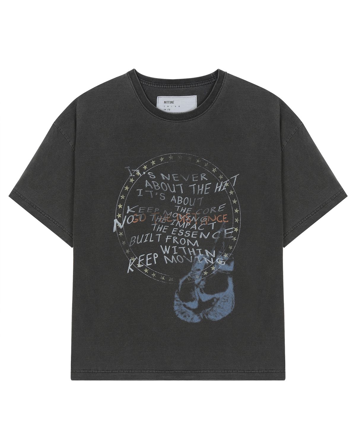 마티레(MTTIRÉ) ROCKYSTAR VINTAGE OVERSIZED T-SHIRT / BLACK
