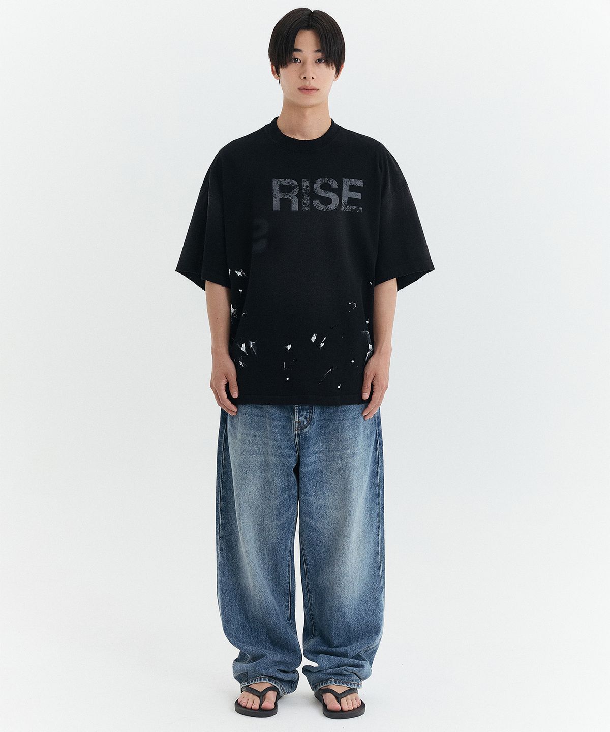 마티레(MTTIRÉ) RISE VINTAGE OVERSIZED T-SHIRT / BLACK