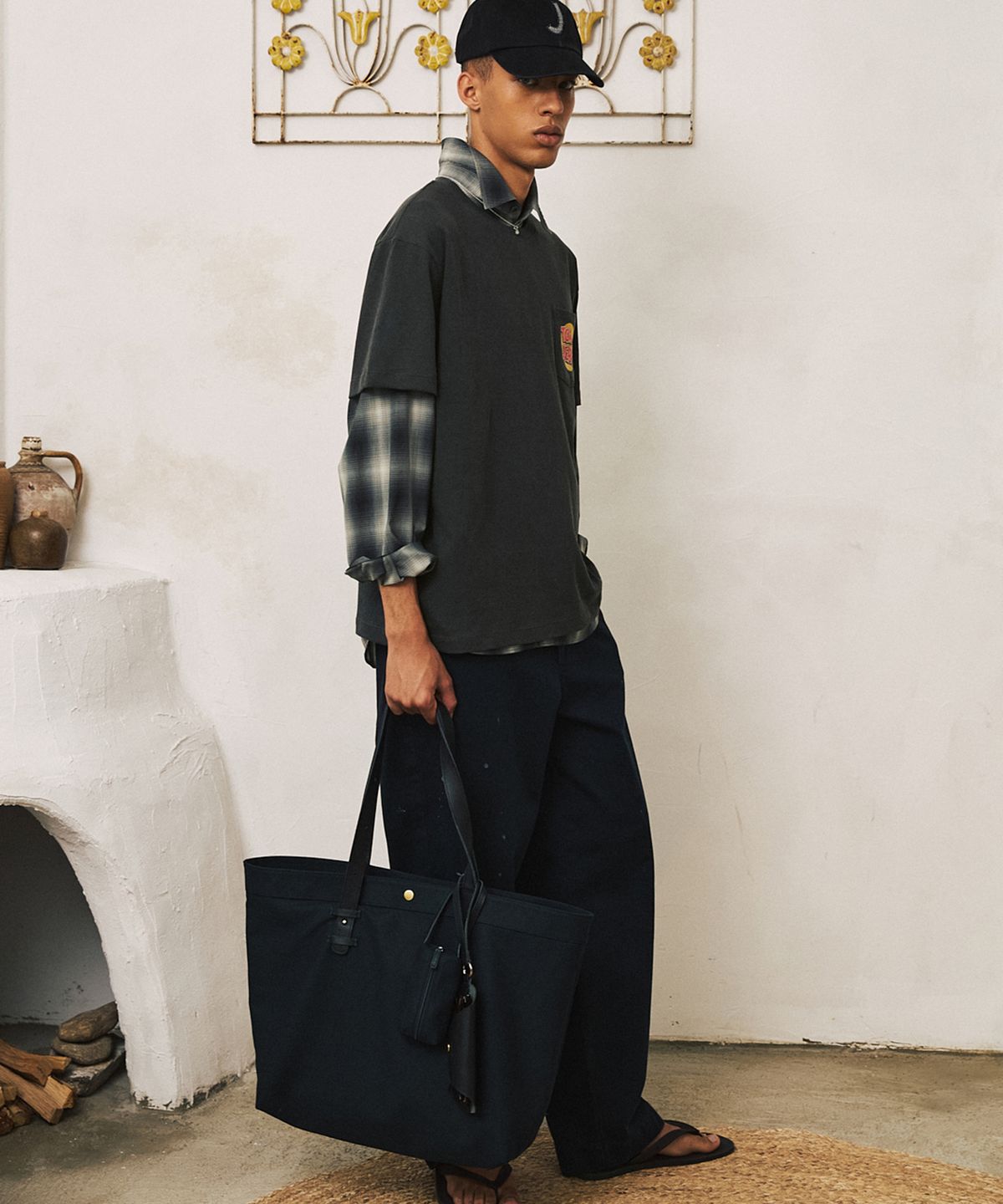 셔터(SHIRTER) TJS LT CANVAS BAG (NAVY)