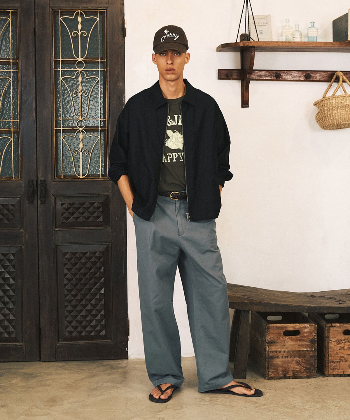 셔터(SHIRTER) TJS JERRY EMBROIDERED CAP (BROWN)