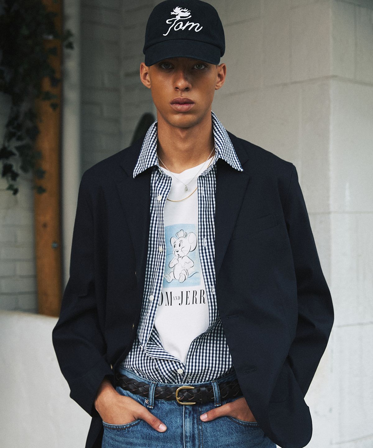 셔터(SHIRTER) TJS TOM EMBROIDERED CAP (NAVY)